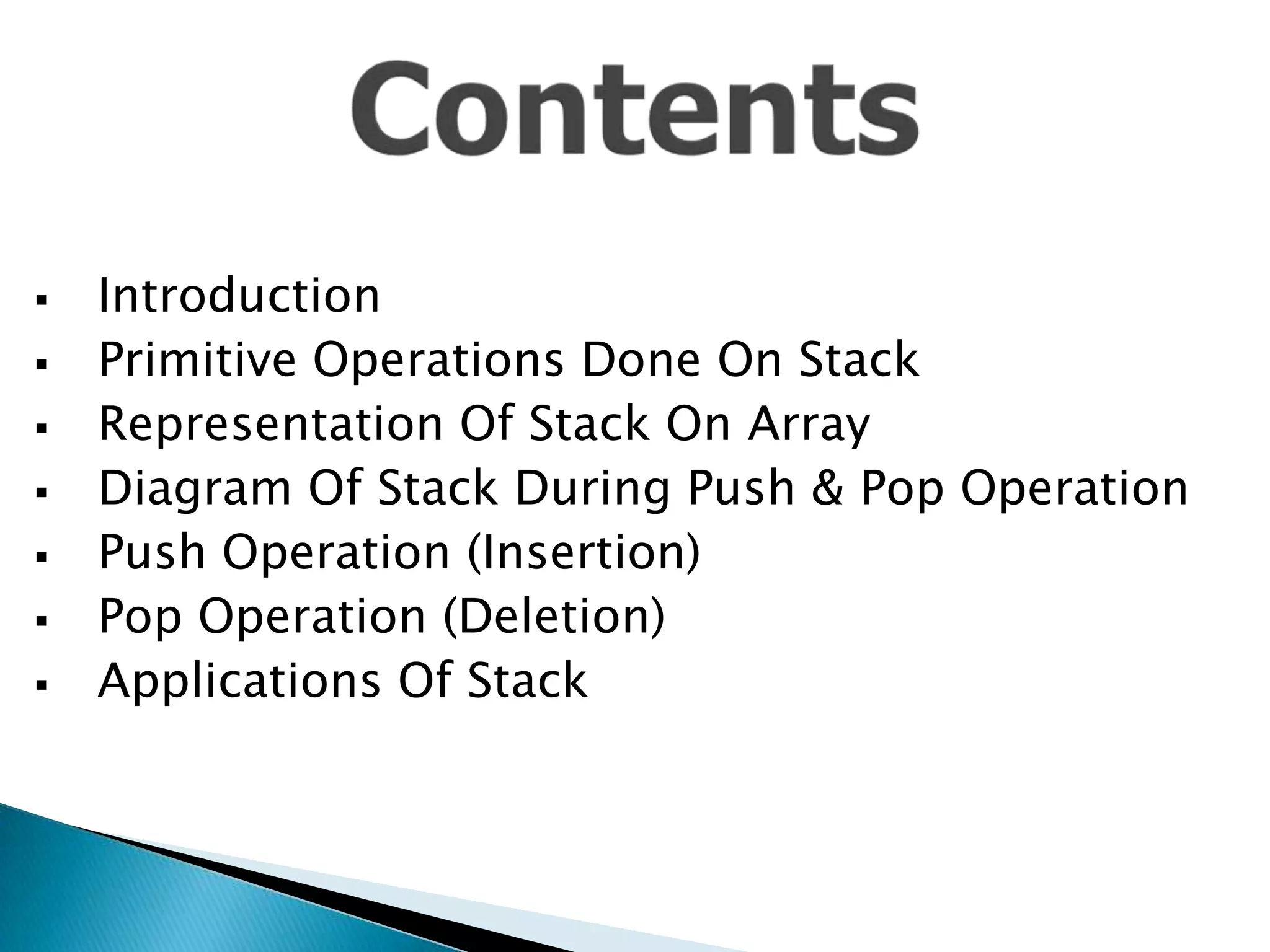 Introduction to stack | PPTX