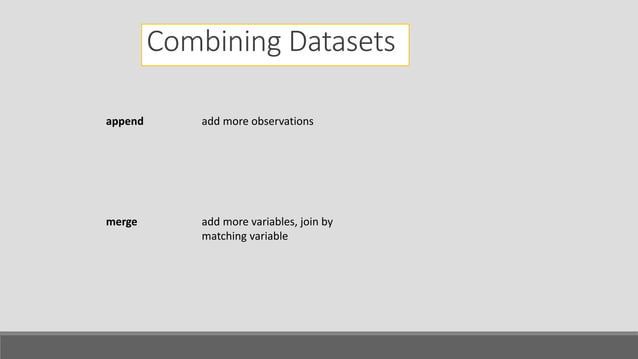 INTRODUCTION TO STATA.pptx | Programming Languages | Computing