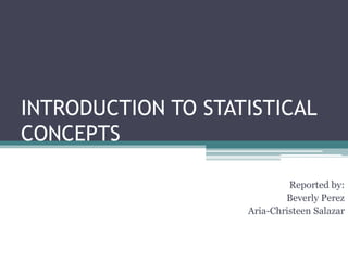 Introduction to statistical concepts | PPTX