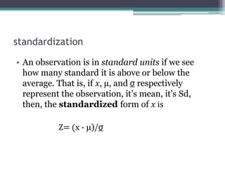 Standardising Stats Introduction to statistical concepts | PPTX
