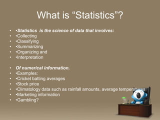 Introduction to statistics | PPTX