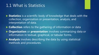 Introduction to statistics | PPT