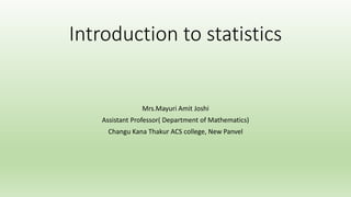 Introduction to statistics | PPTX | Science