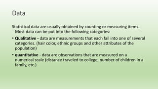 Introduction to statistics | PPTX