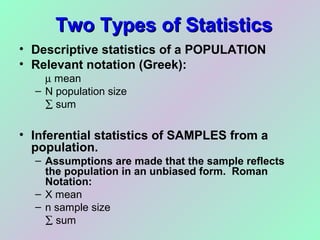 Introduction to statistics | PPT