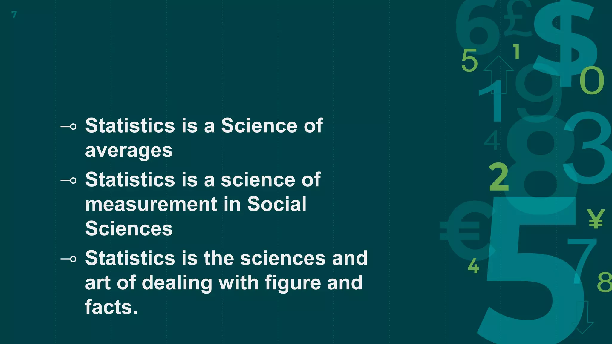 Introduction to statistics for social sciences 1 | PPTX