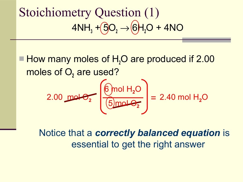 introduction to stoichiometry assignment active