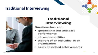 Traditional Interviewing Introduction to Strategic Human Resource Management | PPTX