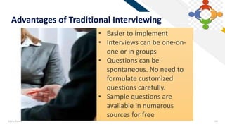 Traditional Interviewing Introduction to Strategic Human Resource Management | PPTX