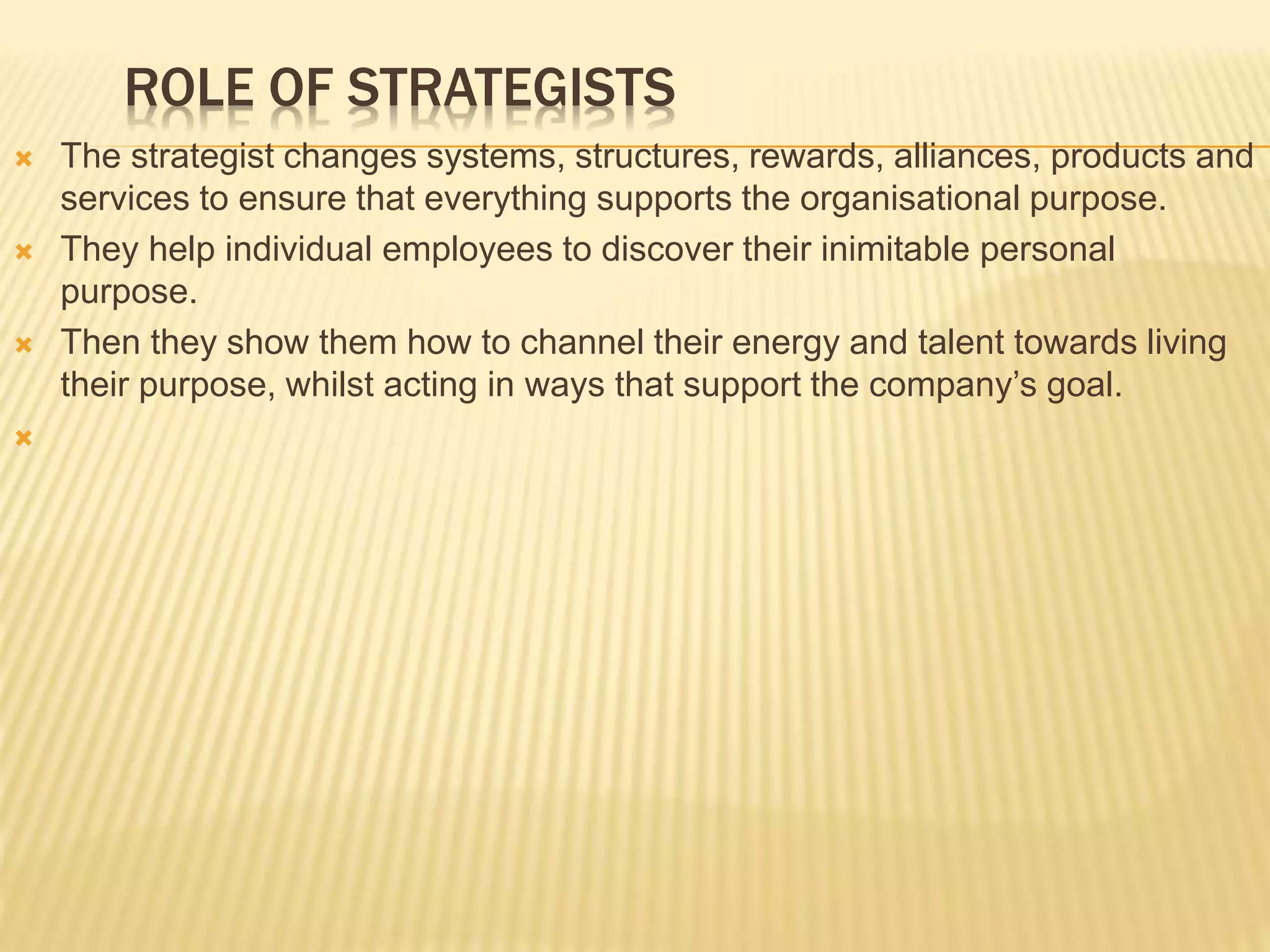 Strategy Roles Introduction to Strategic Management | PPT