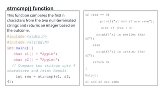 Introduction to Strings, String Handling Functions | PPTX