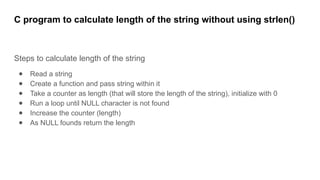 Introduction to Strings, String Handling Functions | PPTX