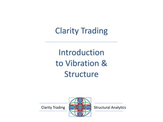 Clarity Trading

          Introduction
         to Vibration &
            Structure


Clarity Trading    Structural Analytics
 