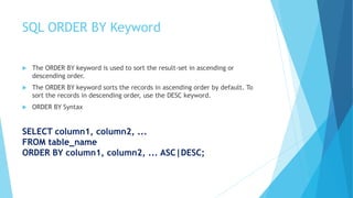 Introduction to structured query language | PDF | Databases | Computer ...