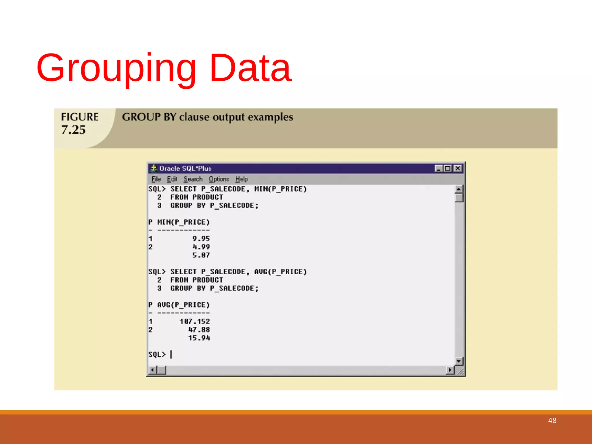 Grouping Data 48 