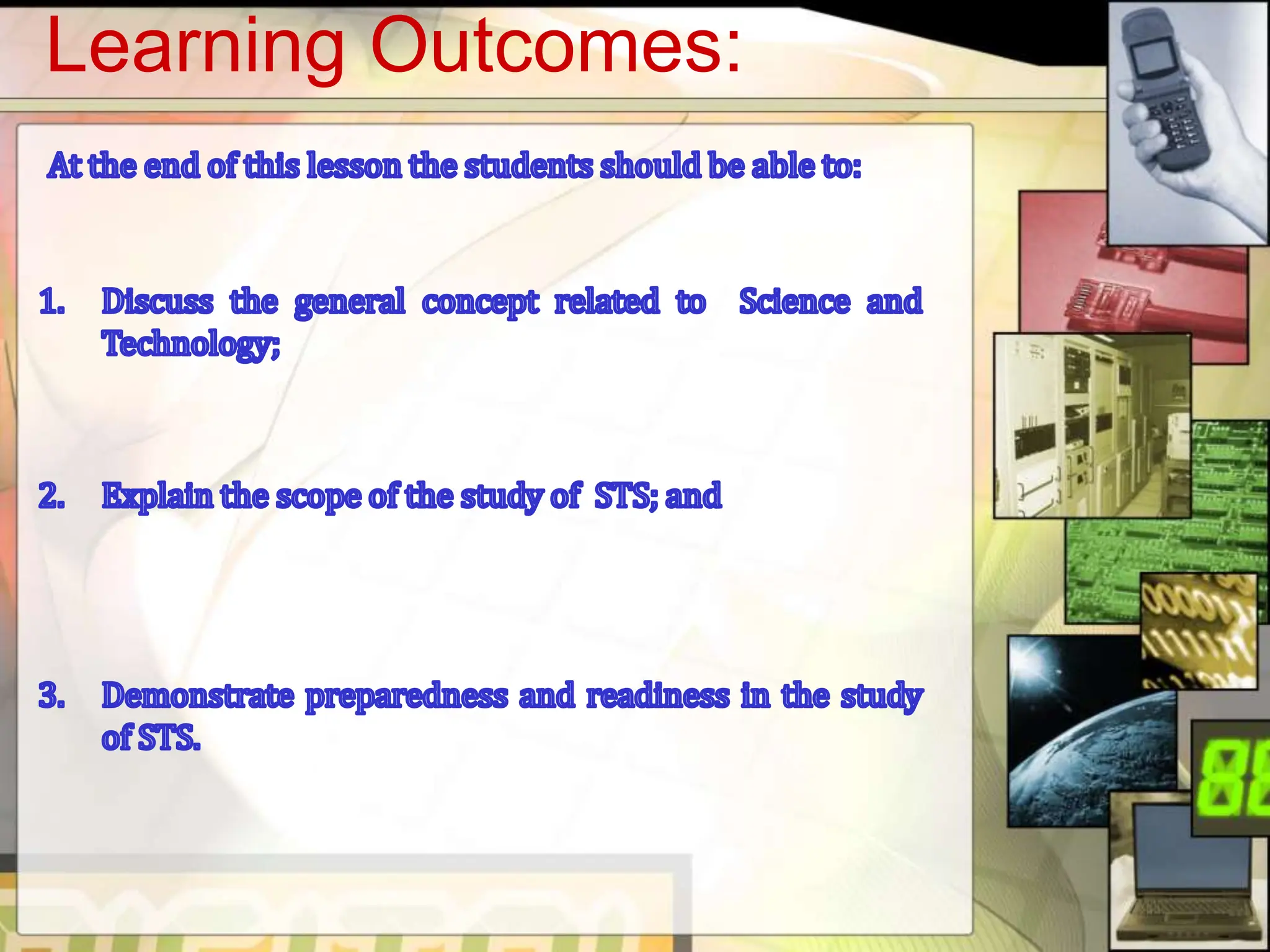 Learning Outcomes: