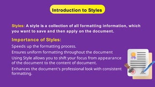 Comprehensive Guide to Using and Creating Styles in Document Formatting ...