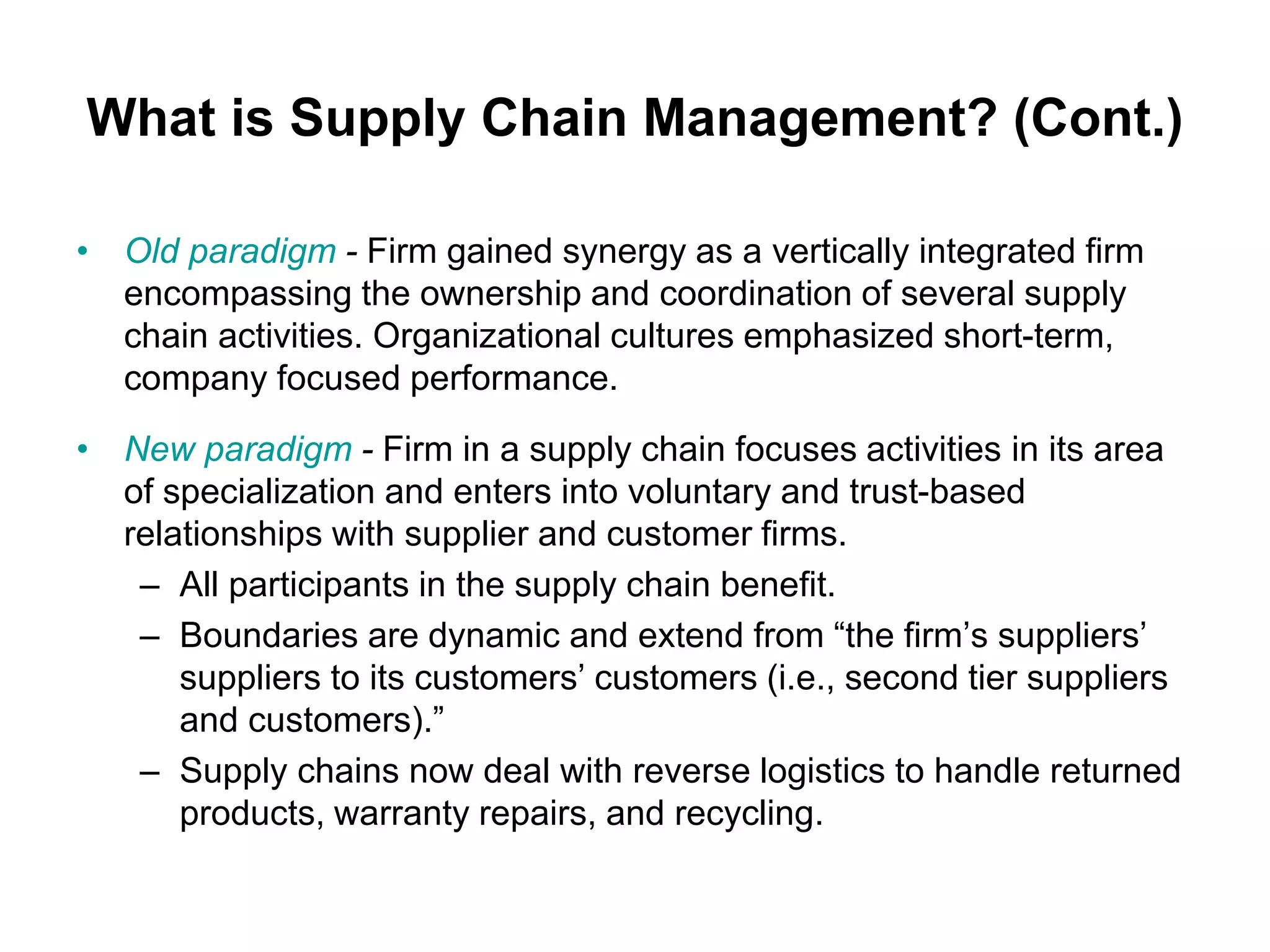 Introduction to supply chain management | PPTX