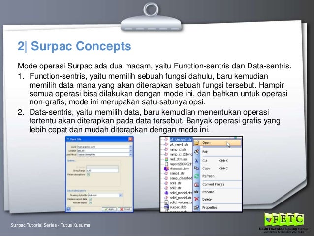fungsi surpac fungsi surpac