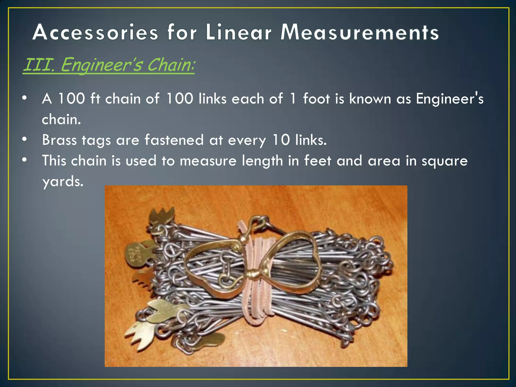 Engineerrs Chain Introduction to surveying, ranging and chaining | PDF
