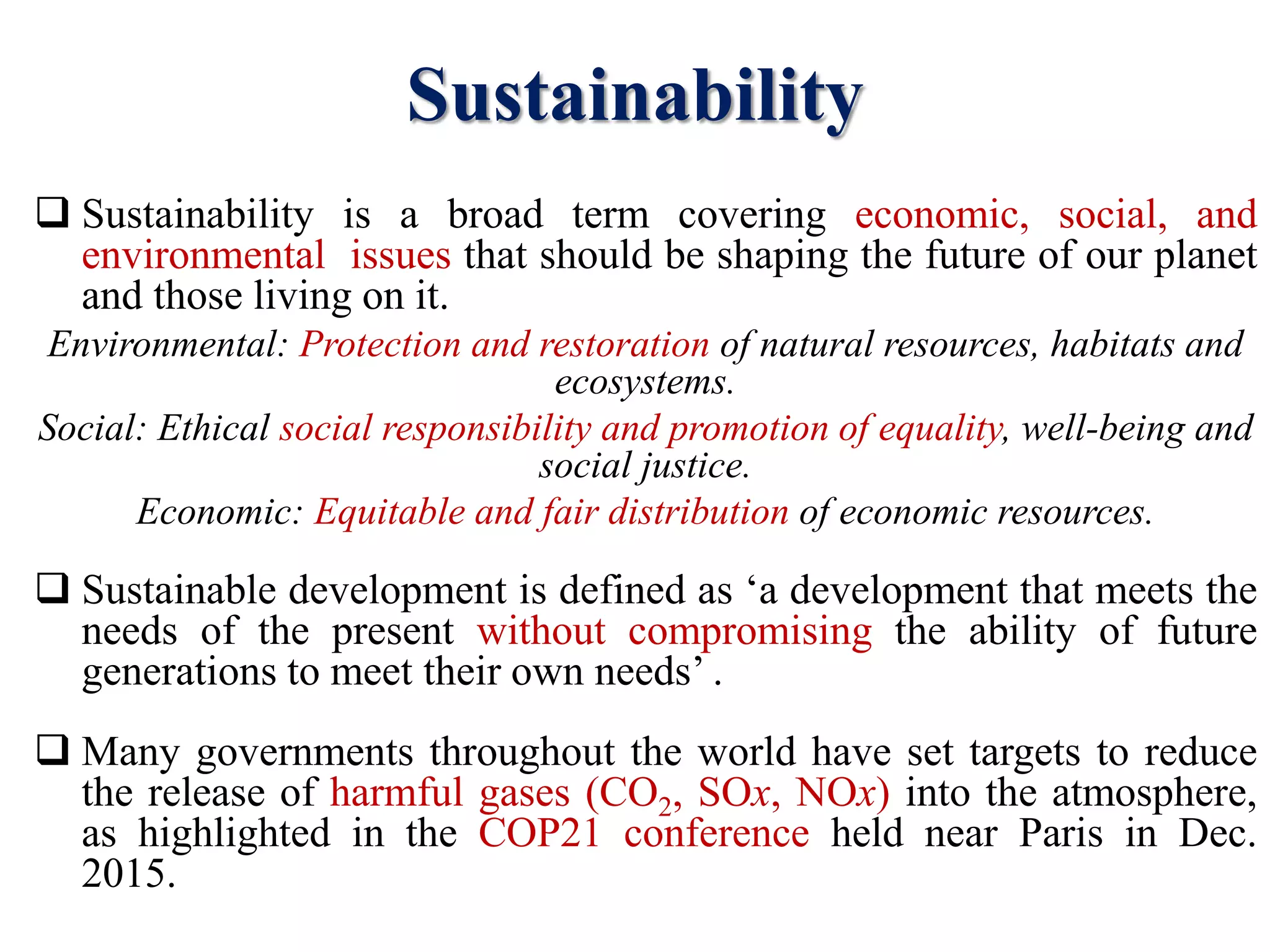 Introduction to sustainability | PPT