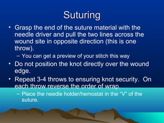 How To String Suture Introduction to suturing | PPT