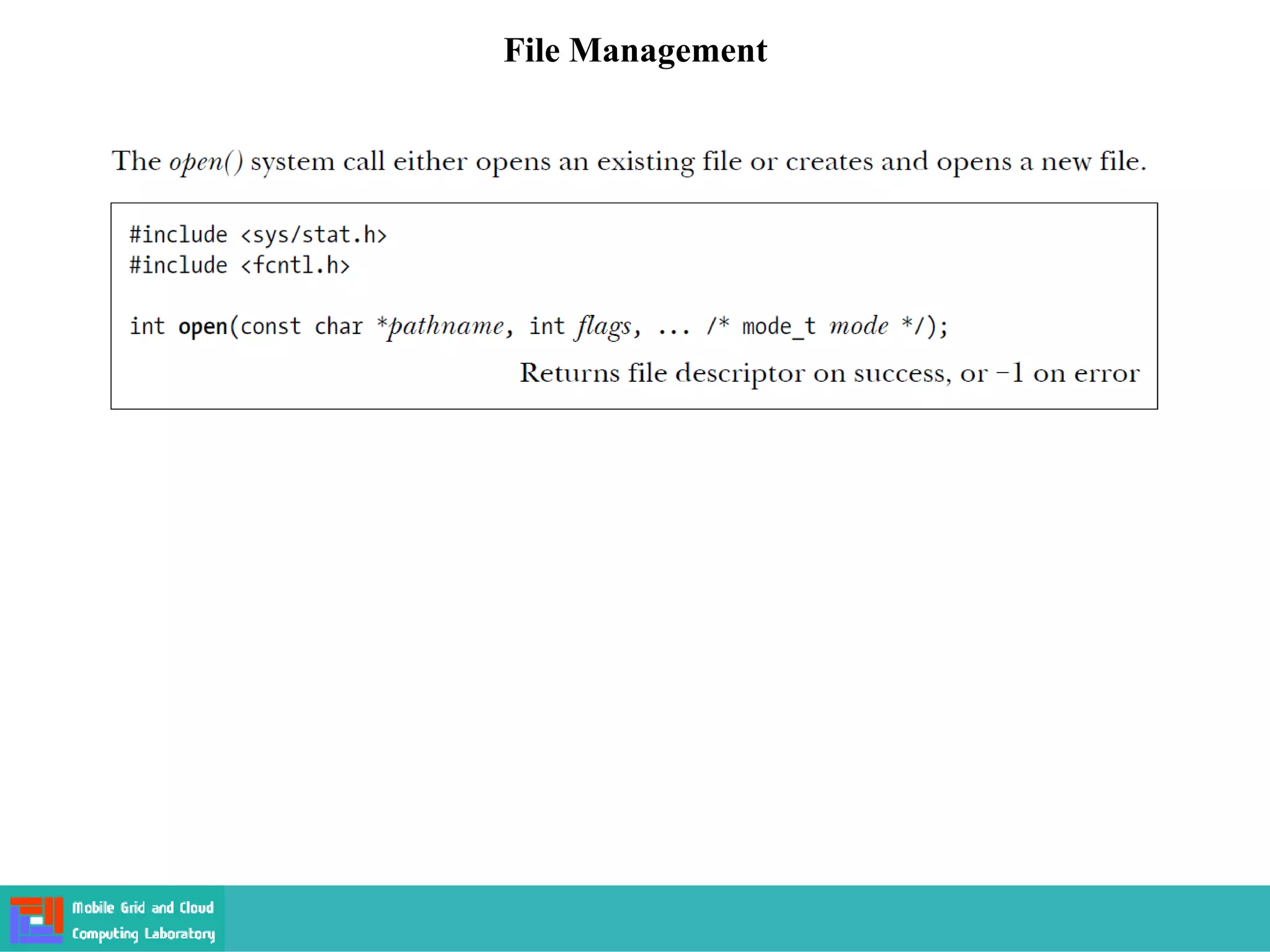 File Management
 