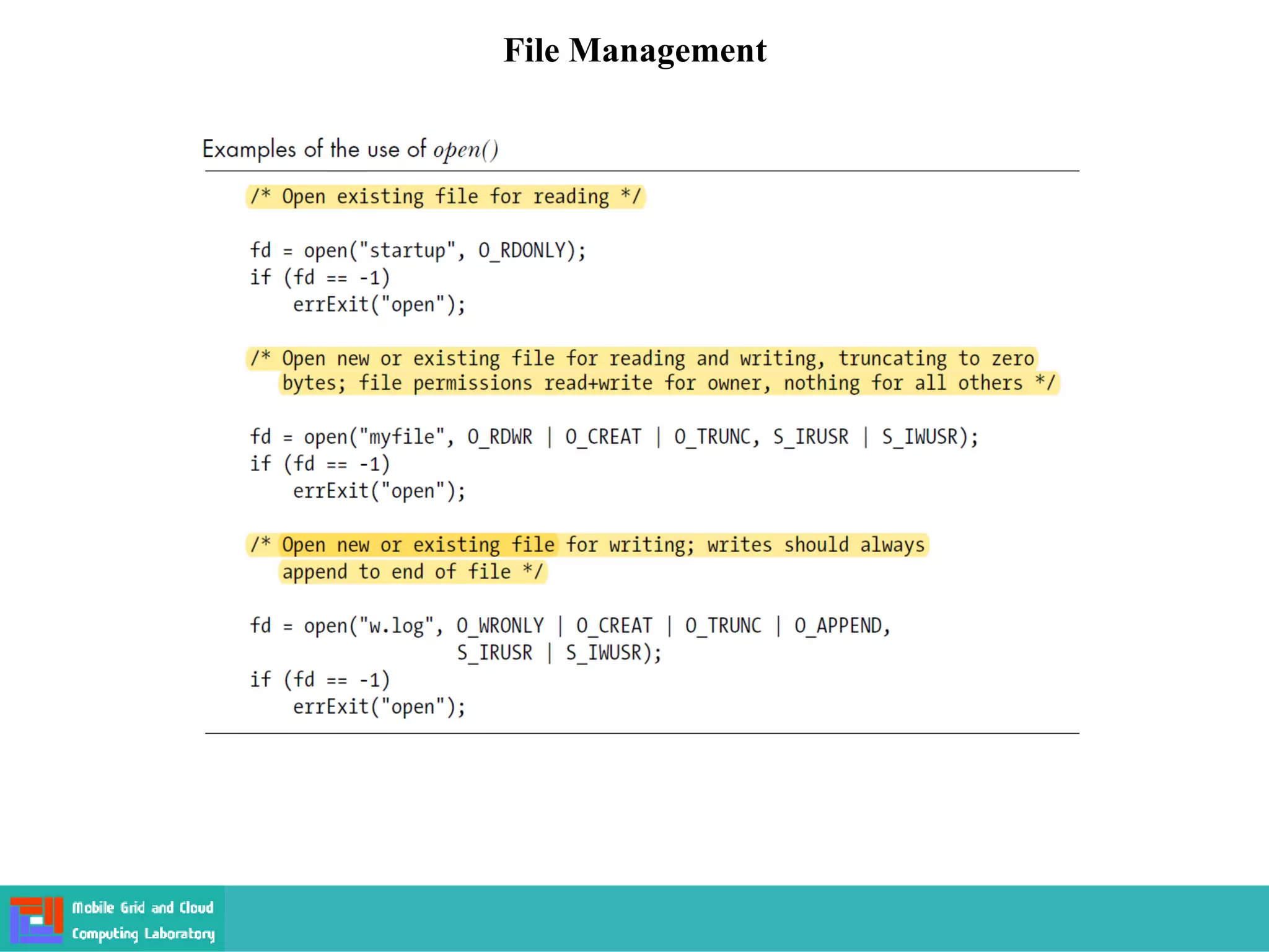 File Management
 