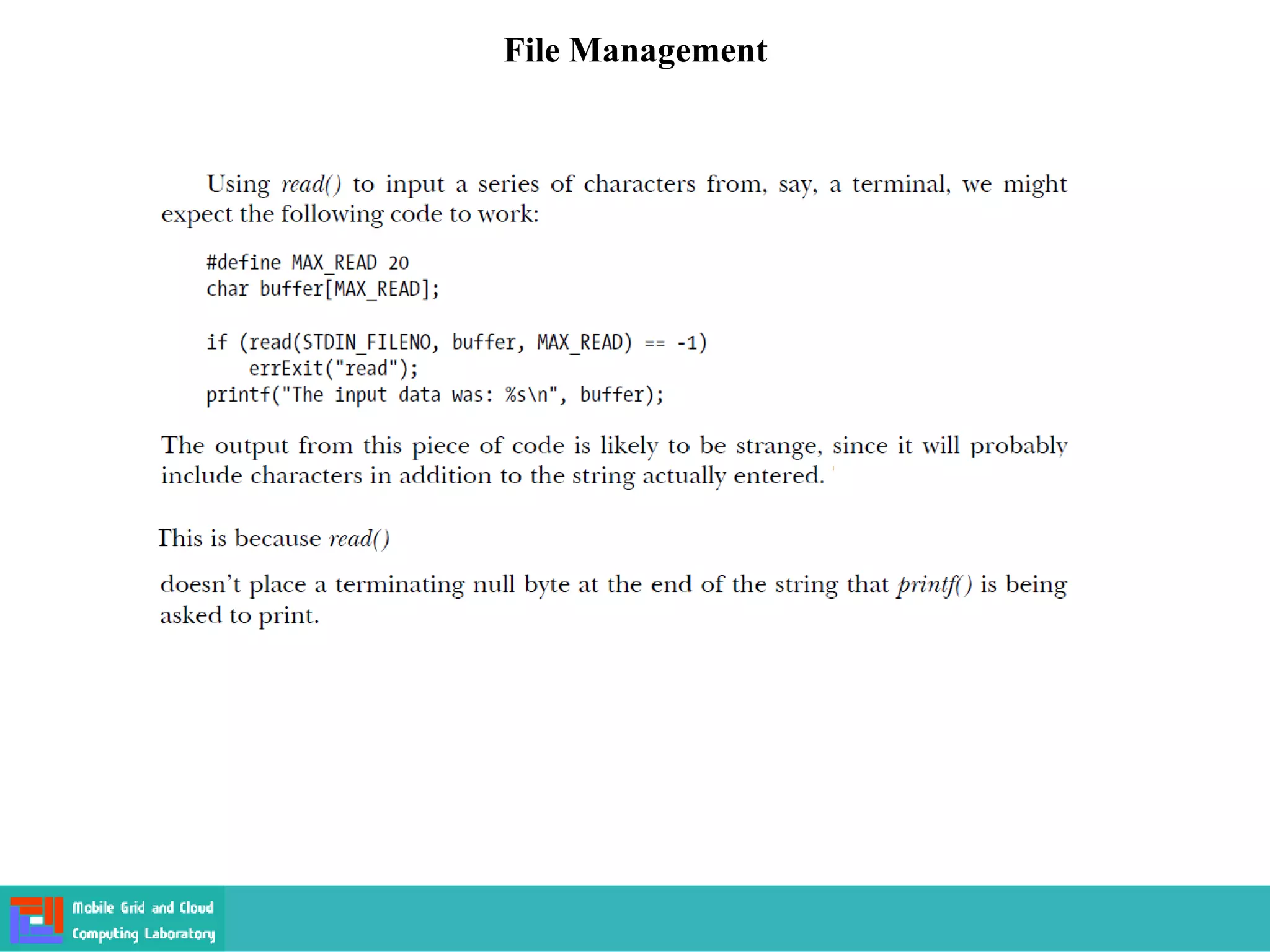 File Management
 