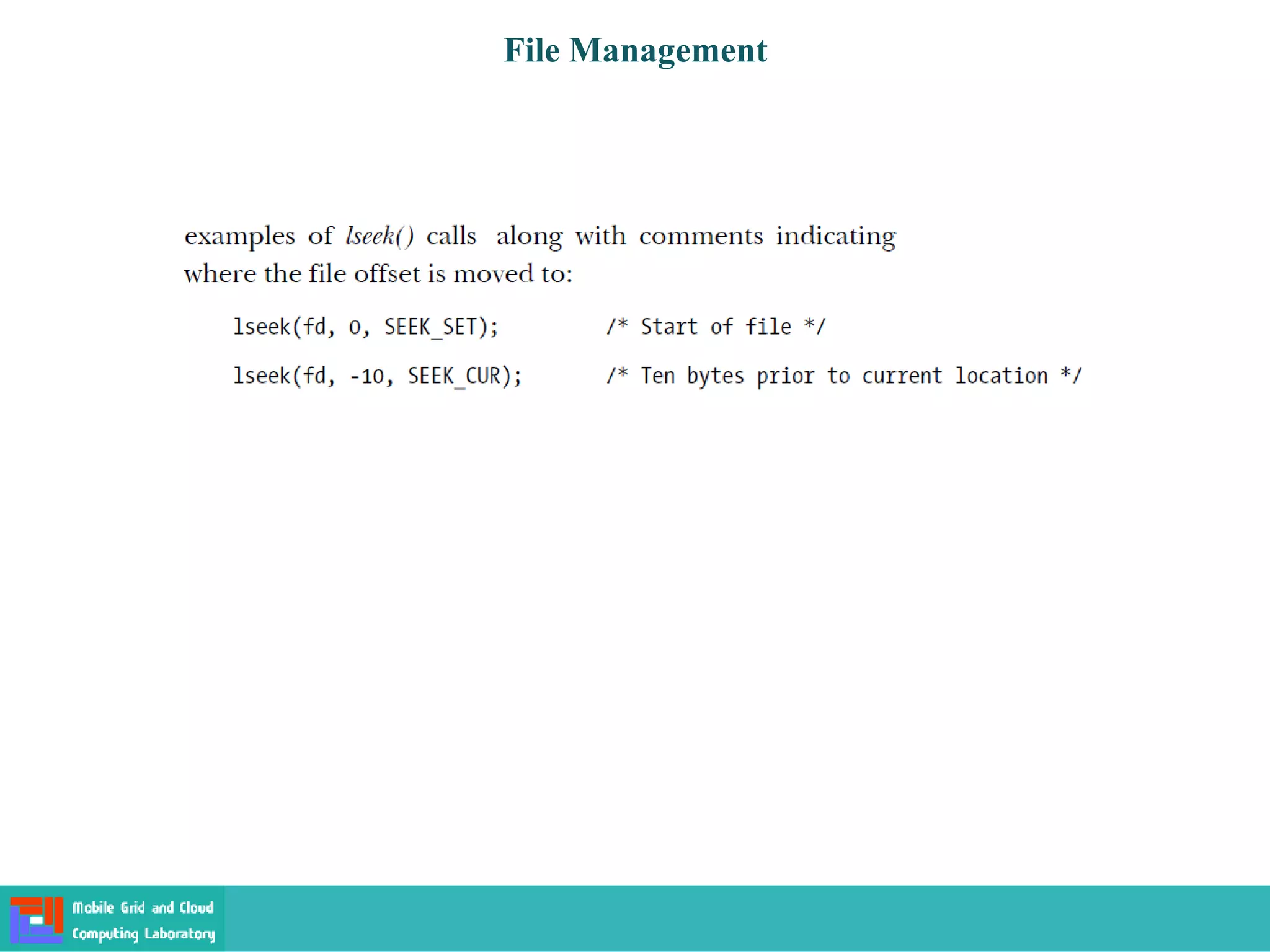 File Management
 