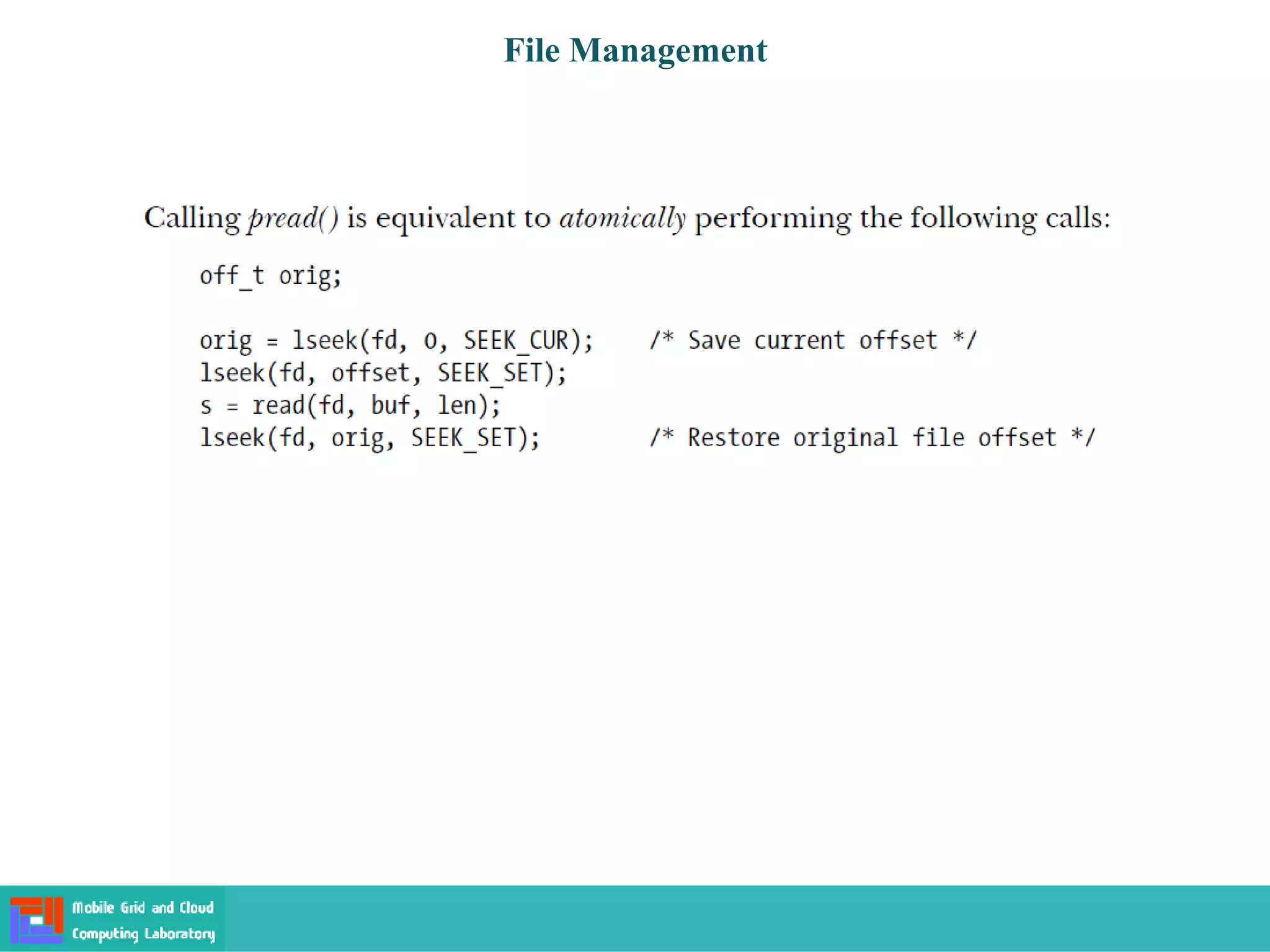File Management
 