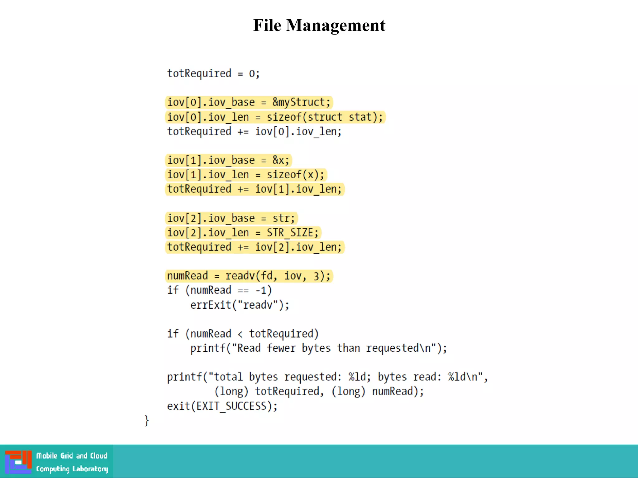 File Management
 