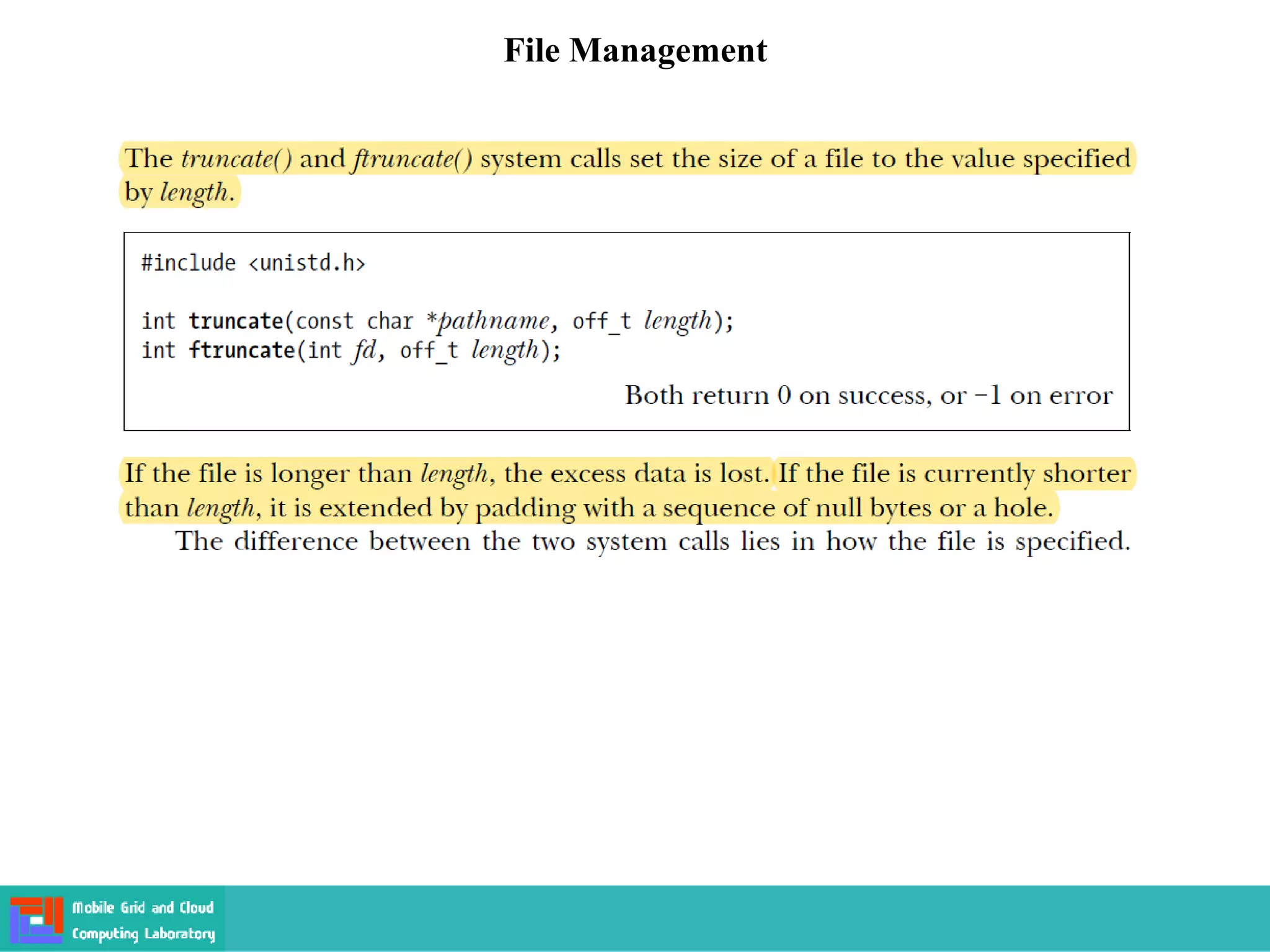 File Management
 