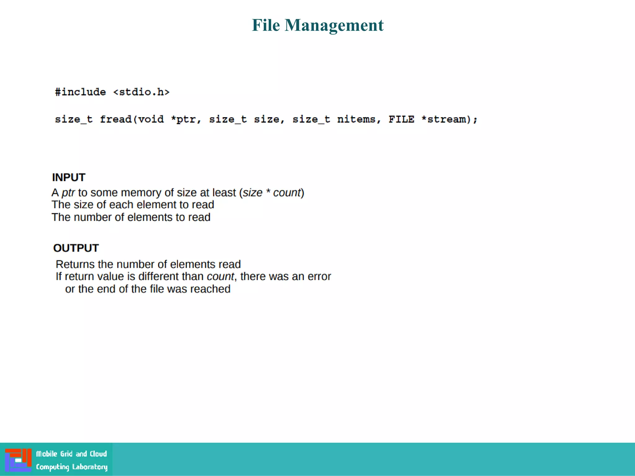File Management
 