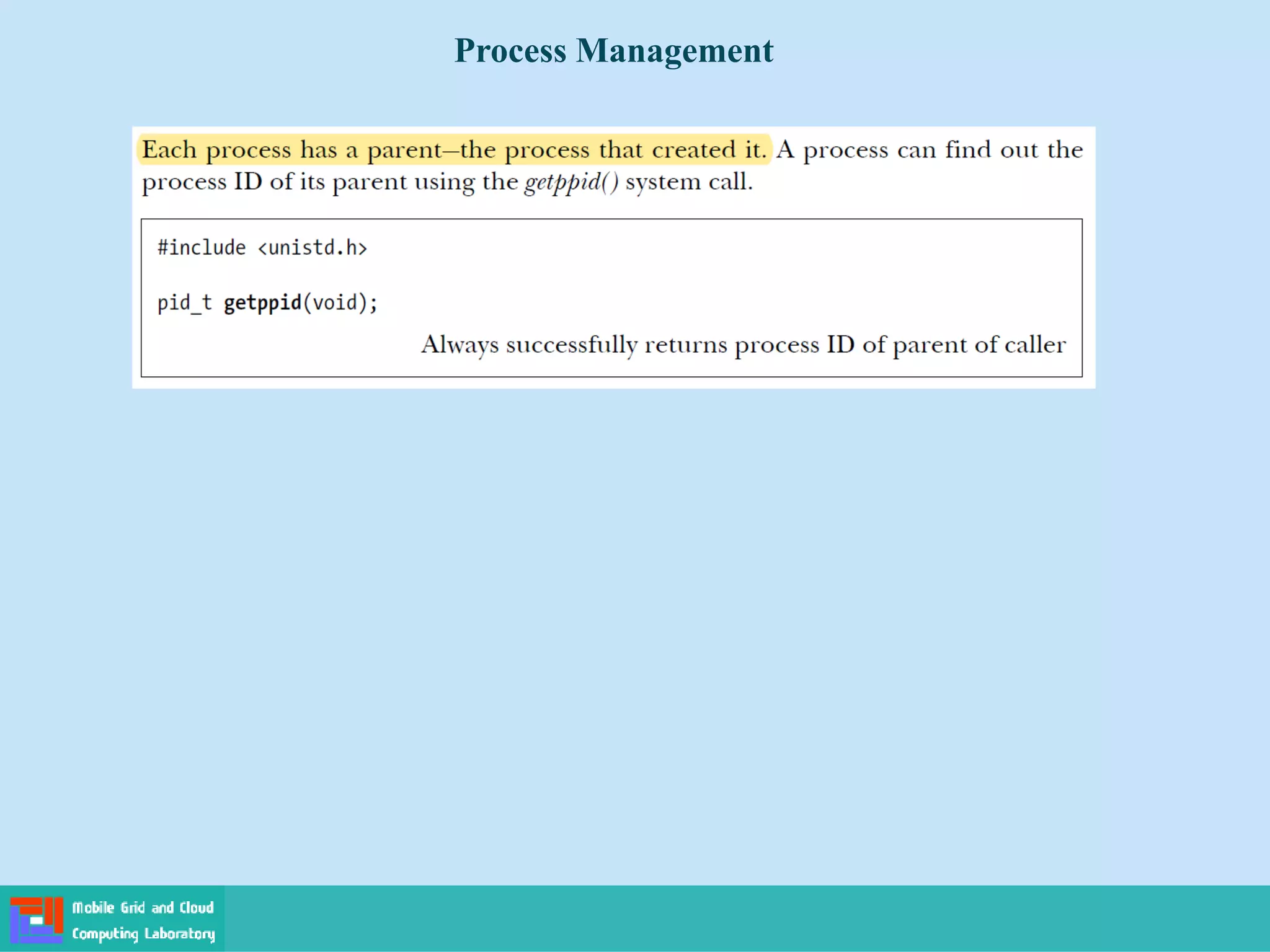 Process Management
 