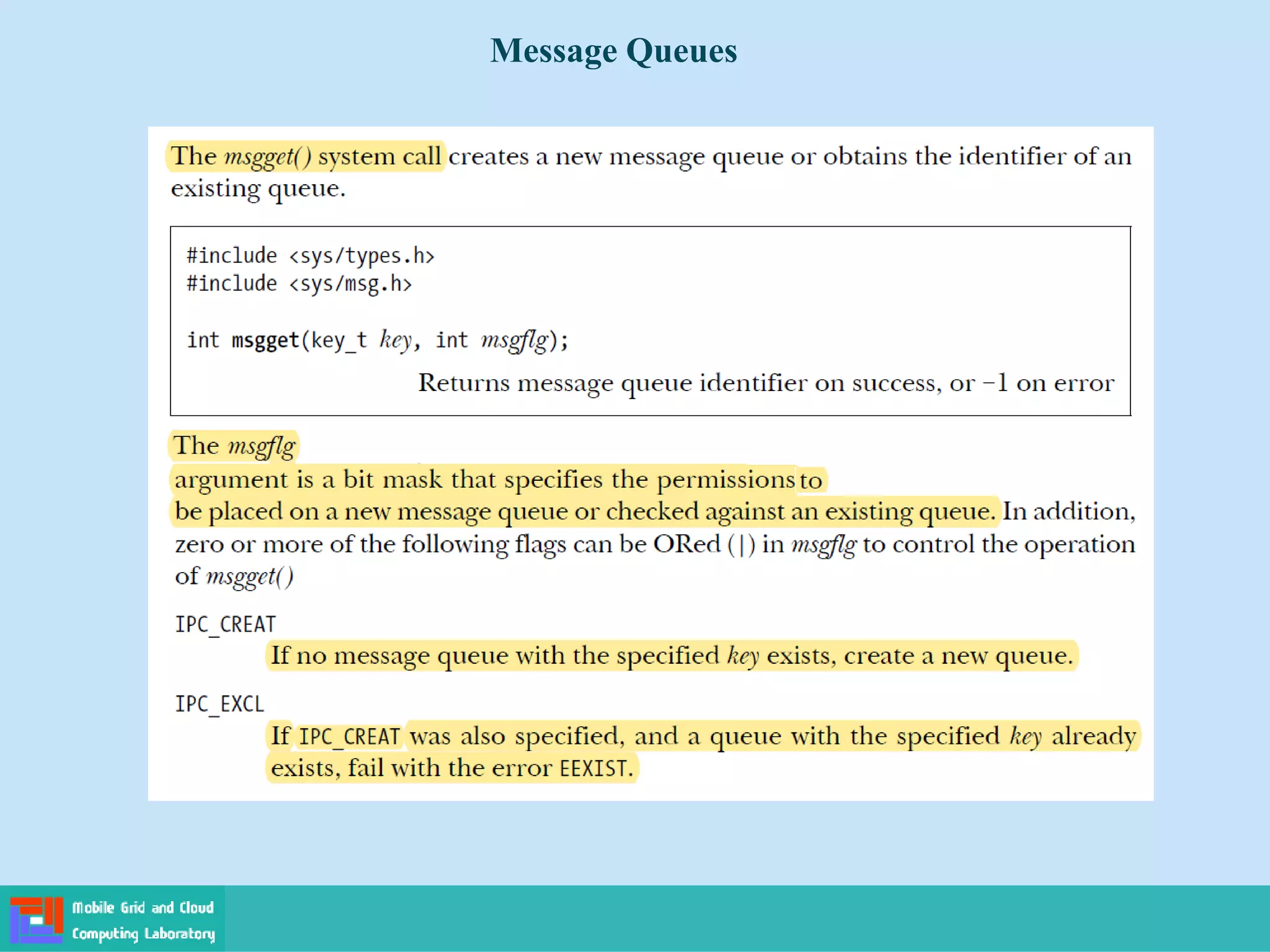 Message Queues
 
