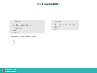 Shell Programming
 