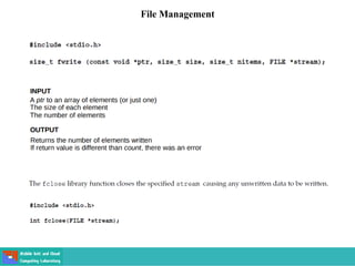 File Management
 