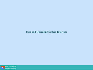 User and Operating System Interface
 