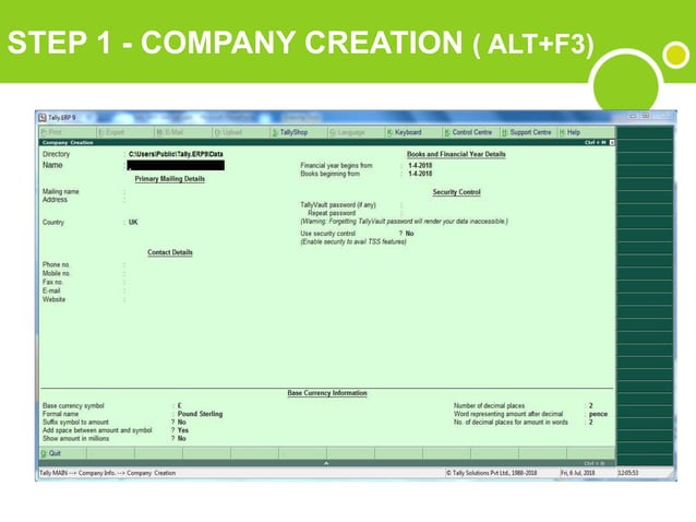 Introduction to TALLY ERP 9 | PPTX | Business Accounting & Finance ...