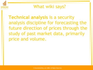 Introduction To Technical Analysis | PPT