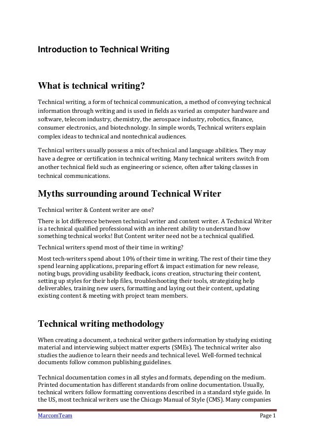 tech writing