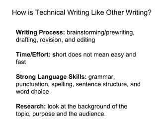 Introduction to technical writing | PPTX
