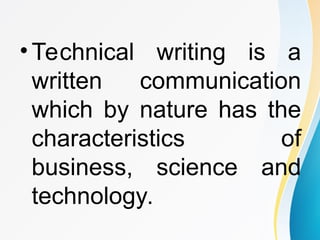 Introduction to Technical Writing.ppt including abcs | PPT