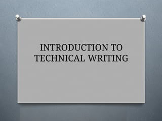 Technical Writing Principles Organization Comprehensive Introduction to Effective Technical Writing Principles | PPTX
