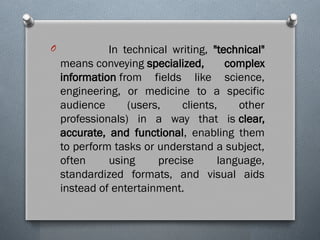Technical Writing Principles Organization Comprehensive Introduction to Effective Technical Writing Principles | PPTX