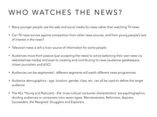 GCSE Media Studies - Introduction to Television News | PDF