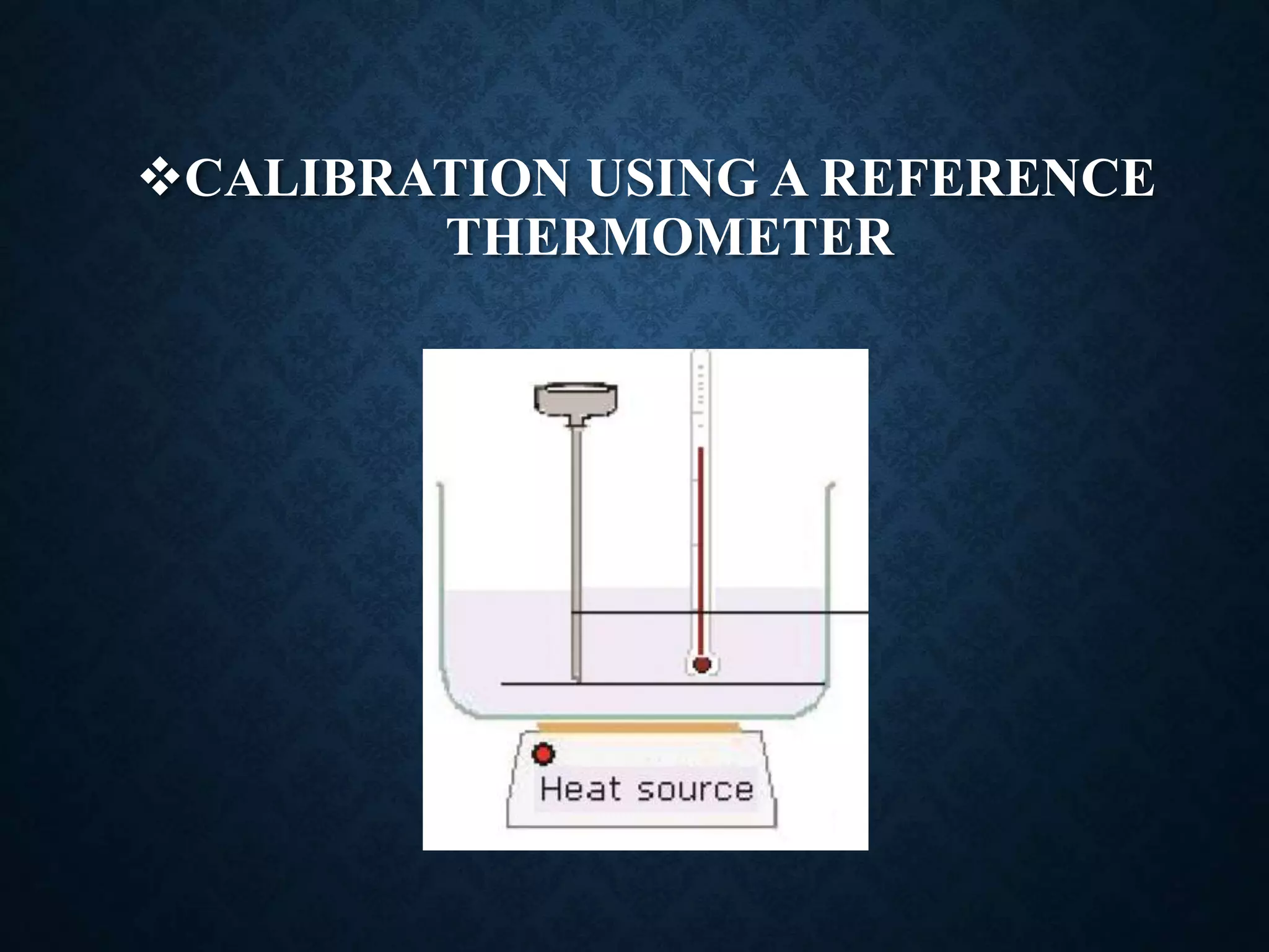 CALIBRATION USING A REFERENCE
THERMOMETER
 