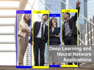 Deep Learning and
Neural Network
Applications
 