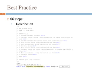 Best Practice
16
 06 steps:
2. Describe test
 